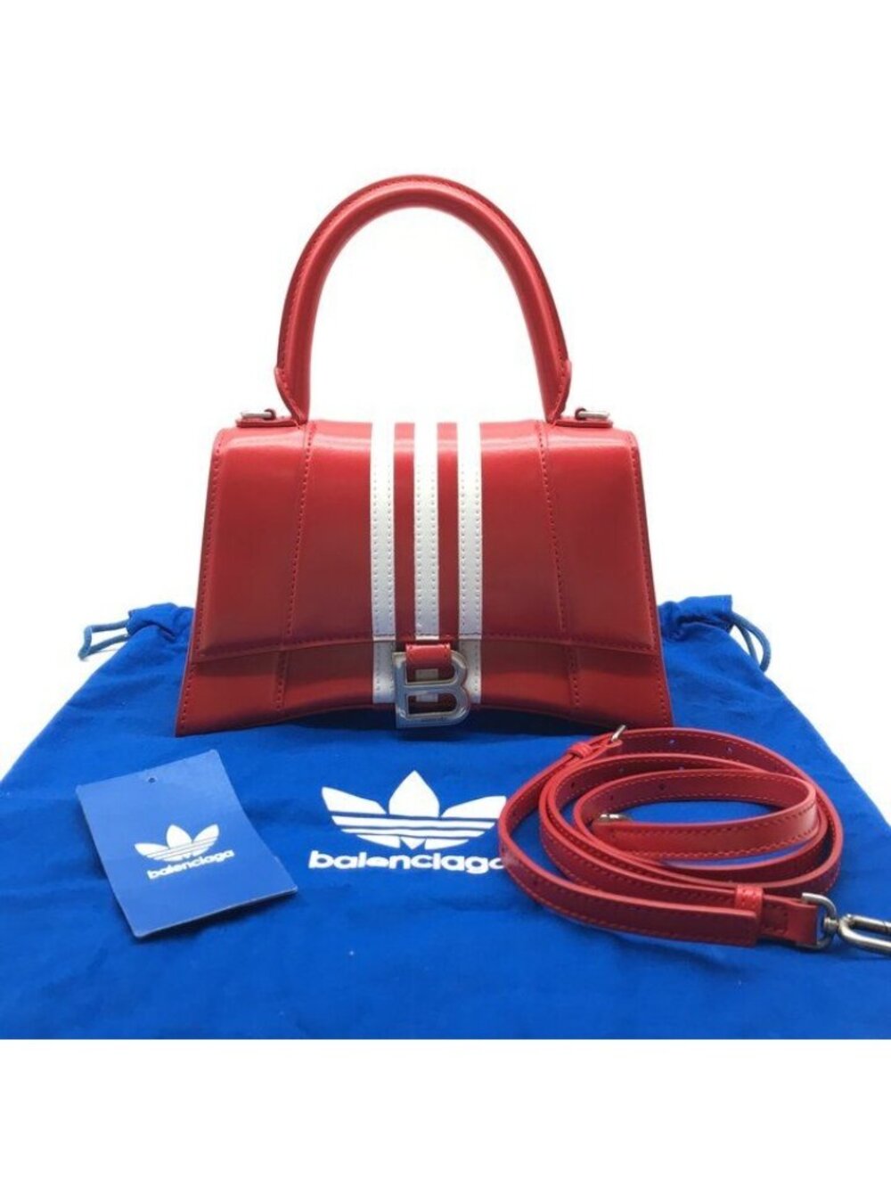 Balenciaga Adidas Collaboration 2-Way Bag Hourglass Small Red